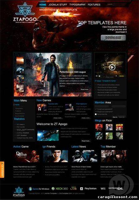 Game шаблон для uCoz Game шаблон для uCoz